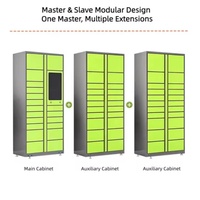 Casier de livraison intelligent grande capacité en acier avec système d'accès numérique pour complexe résidentiel et service de livraison