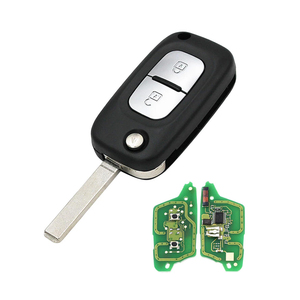 Coque de clé pliable à distance 2 boutons 433 MHz PCF7961A puce ID46 pour Renault Clio III Kangoo Master <span class=keywords><strong>Twingo</strong></span> (2006-2016) - Product Image 1