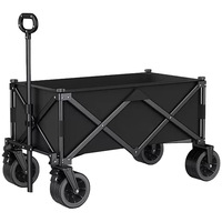 Chariot de camping pliable et synchronisé pour l'extérieur, avec double frein, idéal pour les pique-niques et la vente ambulante, modèle SYNC-R09