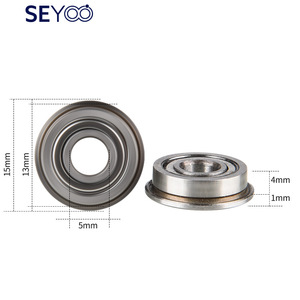 Seyoo F695zz ตลับลูกปืนเม็ดกลมร่องลึกแบบมีหน้าแปลน 5x10x4 มม. เหล็กโครเมียม P0 เมตริกแถวเดียวสำหรับฮาร์ดแวร์ระบบเครื่องกลไฟฟ้า - Product Image 3