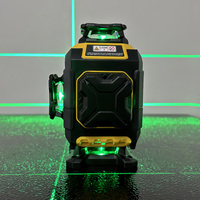 Niveau laser 4D à nivellement automatique, ligne transversale verte à 360 degrés, professionnel, intérieur et extérieur, 16 lignes, pour la construction