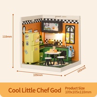 IIECREATE Super Dreammaker bricolage pour maison de poupée Mini 3D en plastique Puzzle magnétique Puzzle meubles accessoires décoration ensemble modèle