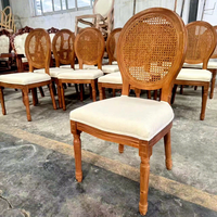 Chaise de salle à manger en plastique PP, structure en plastique, dossier en rotin, chaise de mariage, mobilier de banquet, mobilier d'hôtel
