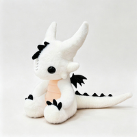 Peluche mignonne de petit dragon blanc, poupée douce et réconfortante, rembourrée de coton PP, cadeau d'Halloween