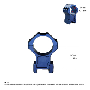 Anillas para mira telescópica BANGBANG, anillas de 20 mm para tubo de 30 mm con altura central de 1.4 pulgadas, triple fila de tornillos (azul) - Product Image 5