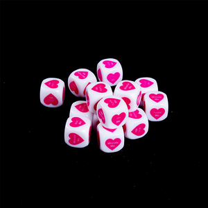 Acrylique 20mm D6 2 pièces par ensemble coins arrondis Couple <span class=keywords><strong>Action</strong></span> dés jeu de dés dés personnalisé dés - Product Image 4