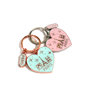 Portachiavi Personalizzato Promozionale Souvenir Turistico in Metallo <span class=keywords><strong>Parigi</strong></span>, Portachiavi in Lega di Zinco Smaltato con Torre <span class=keywords><strong>Eiffel</strong></span> - Product Image 5