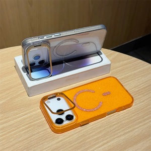 เคสใสแบบมีกลิตเตอร์วิบวับ รองรับการชาร์จไร้สาย แม่เหล็กในตัว สำหรับ iPhone 17 16 14 13 12 11 Pro Max 15 Plus พร้อมขาตั้งเลนส์กล้อง - Product Image 2