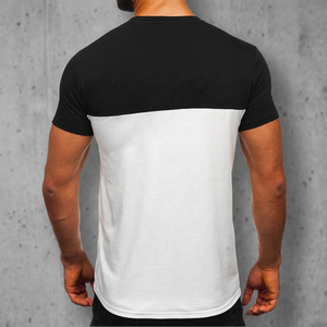 T-shirt blanc d'été pour homme 100 % coton, formel, anti-boulochage, manches courtes, coupe ample, simple et polyvalent, stock en gros 2025 - Product Image 3