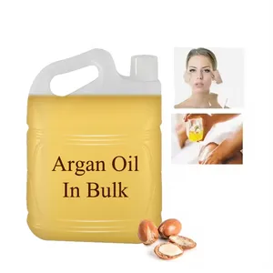 Vente en gros d'huile d'argan marocaine pressée à froid d'huile de base de massage pour le soin du visage en or liquide végétal