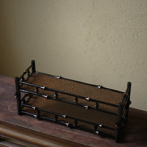 Bamboo double-layer cup rack, teapot rack, <b>teacup</b> rack, tea set storage rack, display rack, bamboo tea rack, drain rack - Product Image 3