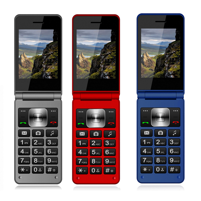 OEM Flip Phone 2.8 Inch 4G China Mobile Phone Unlocked Big Button USB-C Dual SIM Cell Phones