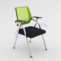 Chaise de bureau pliable en maille pour salle de formation, mobilier gain de place