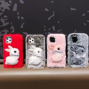 Modyle-coque de téléphone en peluche à motif de lapin, étui d'hiver pour iphone 13 pro max, pour <span class=keywords><strong>Samsung</strong></span> Galaxy <span class=keywords><strong>Note</strong></span> 20 Ultra - Product Image 3