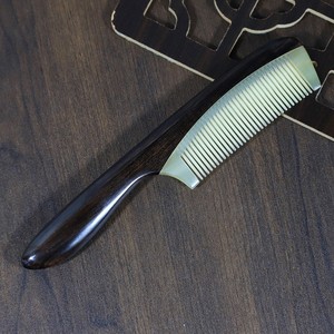 Peigne en bois de santal violet et corne de mouton, grand peigne antistatique pour coiffure, usage domestique - Product Image 1