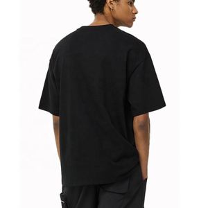 Personnalisé Designer 100% Coton Hommes à Manches Courtes Street Wear T-Shirt O-Neck Tricoté avec Lettre Motif T-Shirt Fabricants - Product Image 3