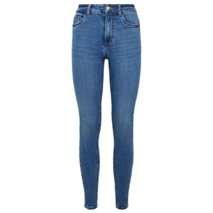 Jeans pour femmes en denim droit respirant à séchage rapide avec logo personnalisé, vêtements décontractés de haute qualité - Product Image 1