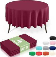Nappe de table pour dégustation de vins, ronde de 84 pouces, nappe imperméable bordeaux pour vignoble, cocktail, restaurant