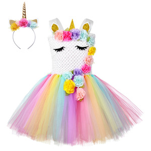 Vestito da <span class=keywords><strong>unicorno</strong></span> per <span class=keywords><strong>bambina</strong></span> con luci LED, tutù luminoso, regalo di compleanno, costume da <span class=keywords><strong>unicorno</strong></span> per Halloween, carnevale, feste, abito da principessa dei fiori - Product Image 4