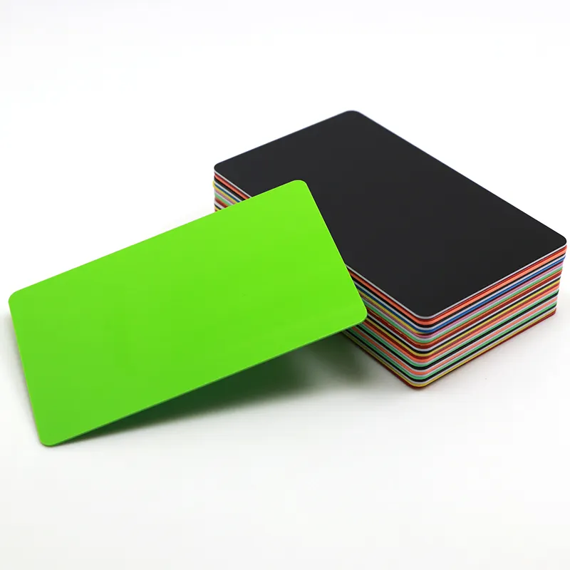 CR80 Credit Card Size Thermal Printable Customized Blank Green PVC Cards For Business