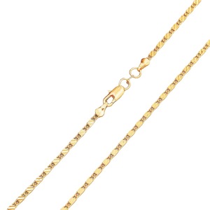Collar Chapado en Oro de 18K, Cadena Plana de 2MM, Diseño Geométrico, Joyería de Moda Unisex, Regalo, Origen Yiwu - Product Image 5