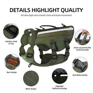 Arnés Resistente para Perros con Asa Ajustable, Reflectante, para Pastor Alemán, Chaleco para Perros Grandes, Entrenamiento, Fácil Control - Product Image 3