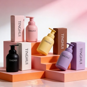 Dispensadores de Jabón Espumoso de Plástico de 12 oz, Botella con Bomba de 350 ml, Botellas Redondas Vacías para Jabón Líquido para Manos - Product Image 1