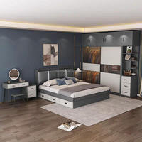 Juego de Dormitorio Love Zone de Madera Sólida Ecológica y Duradera 2024, Moderno y Personalizable, Tamaño King y Queen, para Uso en Hoteles y Apartamentos