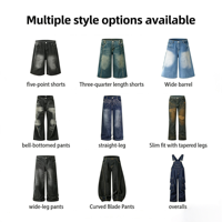 Jeans personnalisés pour hommes : coupe droite, fuselée, déchirés, slim, skinny, style motard