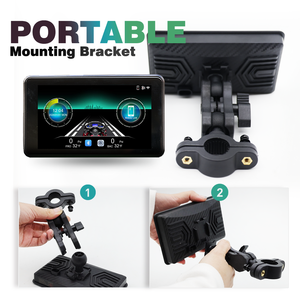 Portable <strong>5</strong> Inch Touch Screen Carplay Motorcycle <strong>with</strong> <strong>Android</strong> Auto <strong>GPS</strong> <strong>Navigation</strong> Motorcycle Screen - Product Image 2
