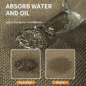 Tapete de Cocina Rectangular a Rayas Antideslizante de Fibra de Poliéster para Restaurante - Product Image 4