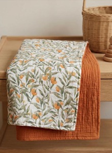 Muslin Plant Woven Printed Baby Blanket Soft Cotton Newborn Swaddle <strong>Montessori</strong> Nursery Stroller Cover Baby Shower Gift - Product Image 4