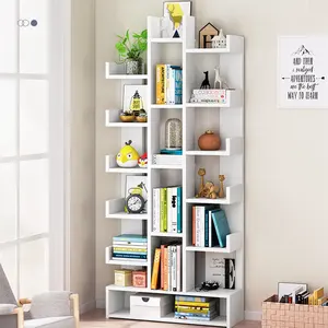 Fabricantes Custom Ladder Bookshelf Estantes estilo nórdico com armazenamento