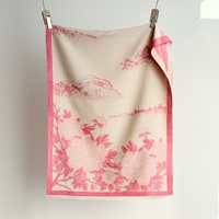 Nouvelle Écharpe Longue Épaisse à Motifs Floraux Style Chinois Vintage, Élégante et Polyvalente, avec Pompons, Chauffe-Cou Imitation Automne, Style Ethnique Musulman