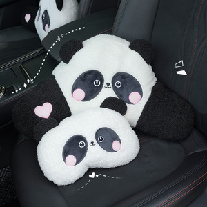 Coussin de soutien lombaire et cervical en peluche Panda pour voiture, ergonomique, chaud pour l'hiver - Product Image 3
