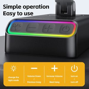5-in-1 무선 유도 휴대 전화 태블릿 브래킷 유도 스피커 충전 보물 RGB 조명 오디오 재고 - Product Image 3
