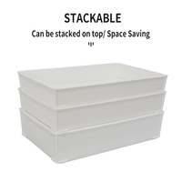 Plateaux à pâte à pizza empilables en plastique de qualité alimentaire et boîte de levage pour le transport du pain avec couvercle, conteneur de stockage