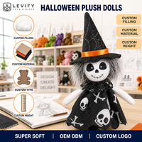 Muñecas de Bruja de Peluche de Halloween, Calabaza, Gato, Esqueleto, Adorno Colgante, Juguete de Peluche Súper Suave, OEM ODM, Set con Logotipo Personalizado