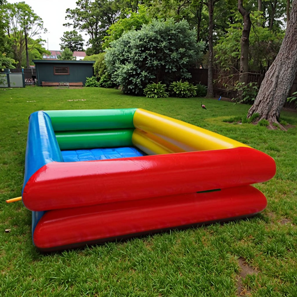 สระน้ำเป่าลมสองชั้น หนา 0.7 มม. ขนาด 3*3 เมตร