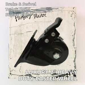 Luxury Style 50mm 2 Inch 150KGS Steel Swivel Double Ball Bearings All Black Heavy Duty Caster <strong>Wheel</strong> <strong>for</strong> <strong>Tables</strong> - Product Image 2