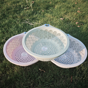 Draining Rack Round <b>Plastic</b> <b>Kitchen</b> Sink Basket With Hanging Hook For Fruits Vegetables Washing And Drainage - Product Image 3