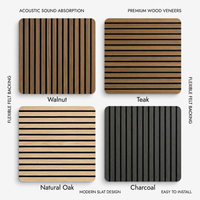 Panneaux muraux acoustiques en MDF de haute qualité KASARO lattes insonorisées pour chambre décoration murale intérieure en bois pour hôtels
