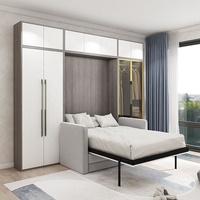 Muebles de Hogar Ahorradores de Espacio Cama Abatible de Pared Plegable con Sofá Cama Murphy