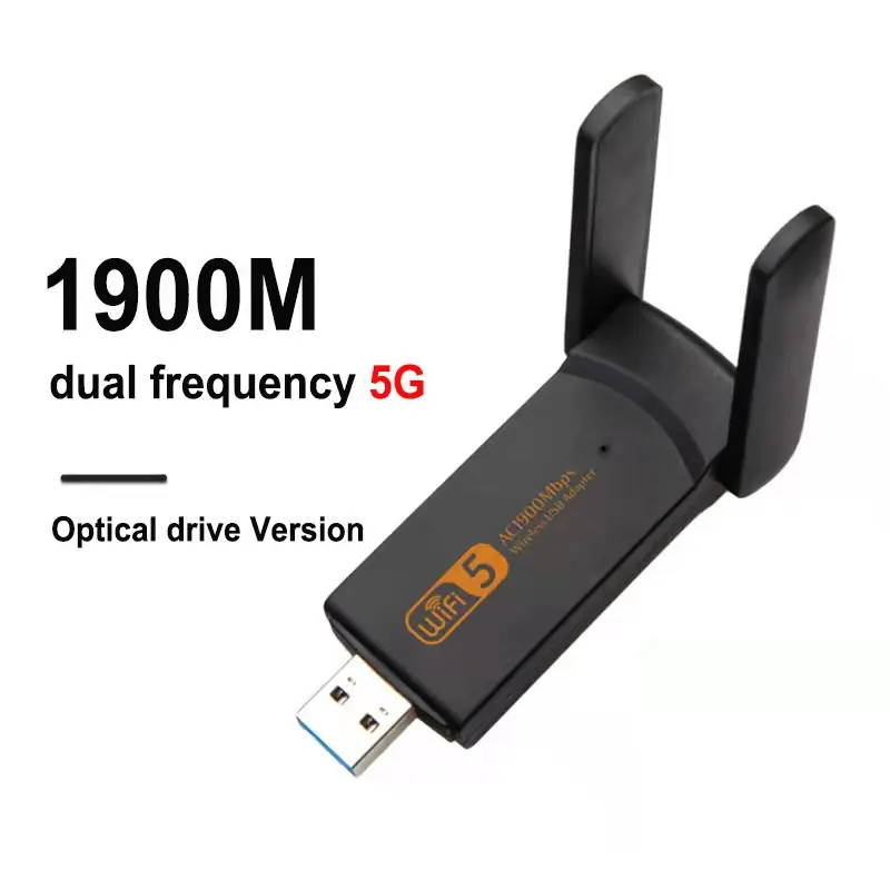 360 Portable Wifi Usb Wireless Network Card Receiver Ac1900m Dual-frequency Wireless Network Card Notebook Desktop
