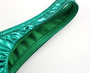 Logo personalizzato U-convesso confortevole stringa da <span class=keywords><strong>uomo</strong></span> slip perizoma a vita bassa in finta <span class=keywords><strong>pelle</strong></span> bronzata Nylon slip slip da <span class=keywords><strong>uomo</strong></span> - Product Image 5