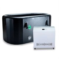 Enfriador de baño de hielo automático comercial de 220V, bomba de circulación Wifi, recuperación de inmersión fría de ozono para equipo de enfriamiento de gimnasio de boxeo