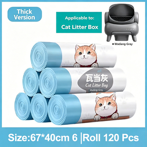 ถุงเก็บขยะสำหรับกระบะทรายแมวแบบหนาพิเศษพร้อมเชือกรูด สำหรับขายส่งและรับผลิตตามสั่ง อุปกรณ์สำหรับสัตว์เลี้ยง - Product Image 2