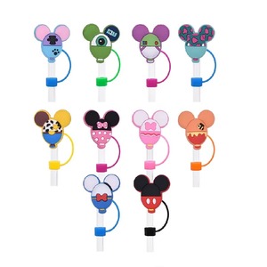 Tapa de silicona personalizada al por mayor con diseño de dibujos animados, cubierta antipolvo reutilizable para pajitas, adecuada para accesorios de bar. - Product Image 6