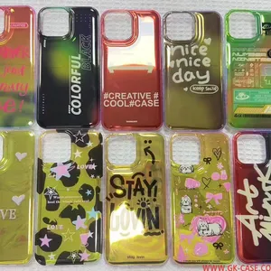 Golden Printed Picture Bubble Shell Cell Phone Case for iPhone for Samsung for Xiaomi