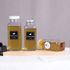 80ml 120ml 180ml <span class=keywords><strong>Cuboid</strong></span> hình dạng vít cổ rỗng đồ uống sữa chai thủy tinh với matel cap - Product Image 4